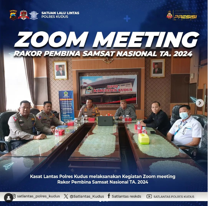 Zoom Meeting Rakor Samsat Nasional 2024